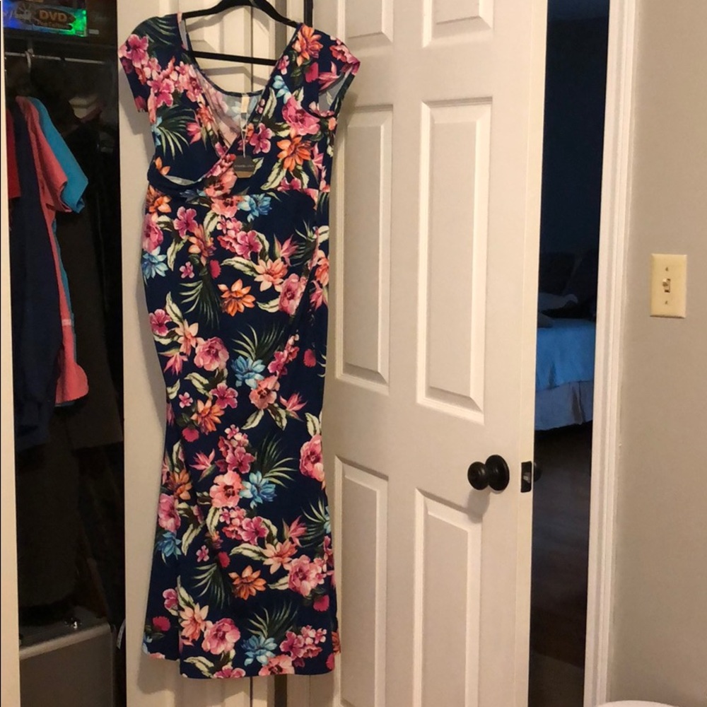 Gorgeous NWT PinkBlush Maternity Dress L